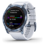 Garmin Fenix 7X Sapphire Solar Bleu Cobalt / Blanc