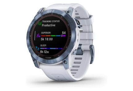 Garmin Fenix 7X Sapphire Solar Bleu Cobalt / Blanc